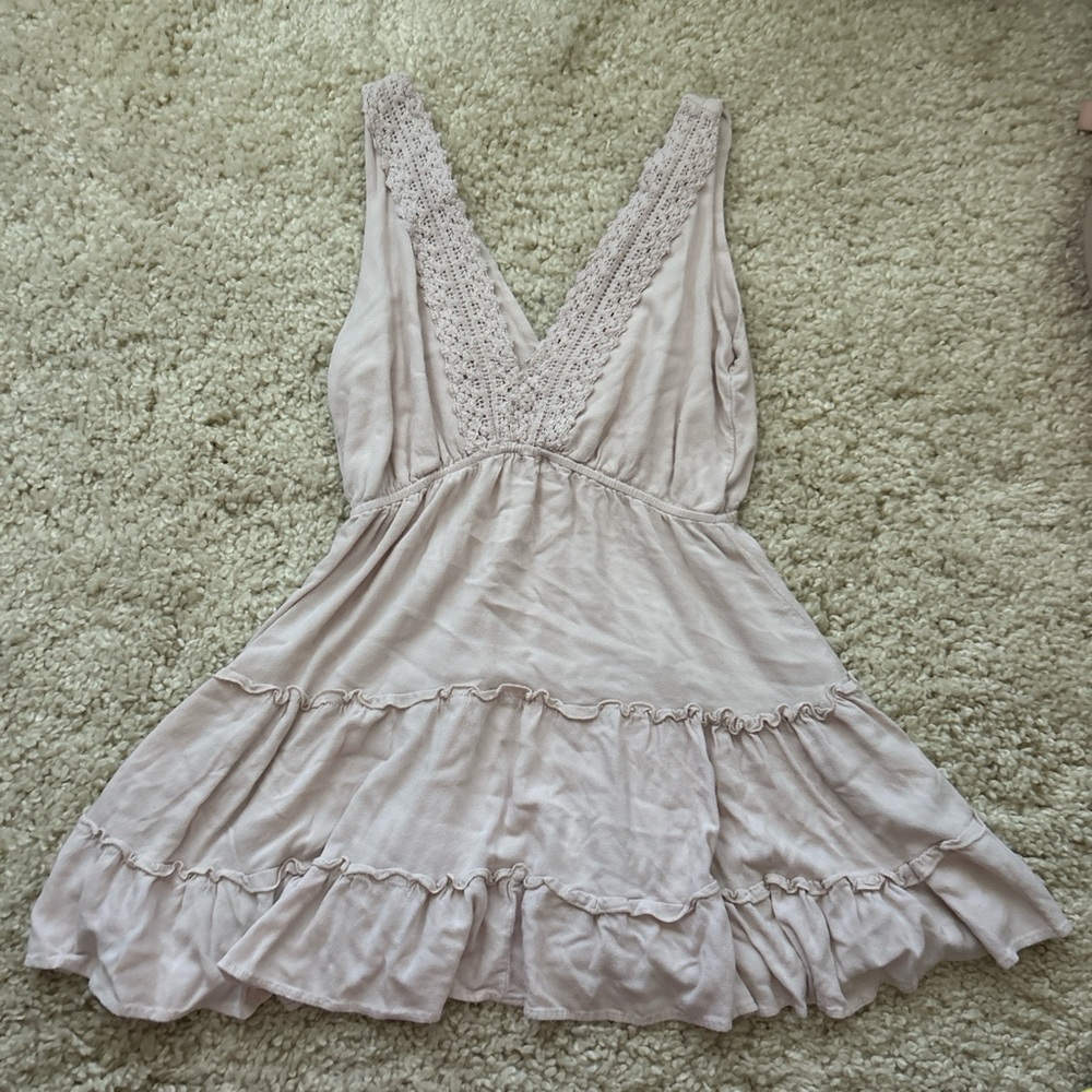Flowy pinkish cream dress